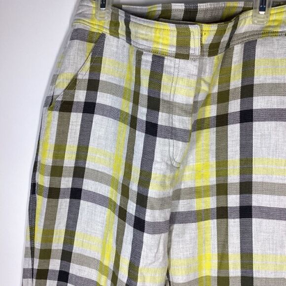 Current Air Los Angeles Plaid striped straight leg pants Size Medium - Picture 6 of 15